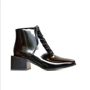 🐈‍⬛Jeffrey Campbell Talcott Block Heel Tie Boot 7